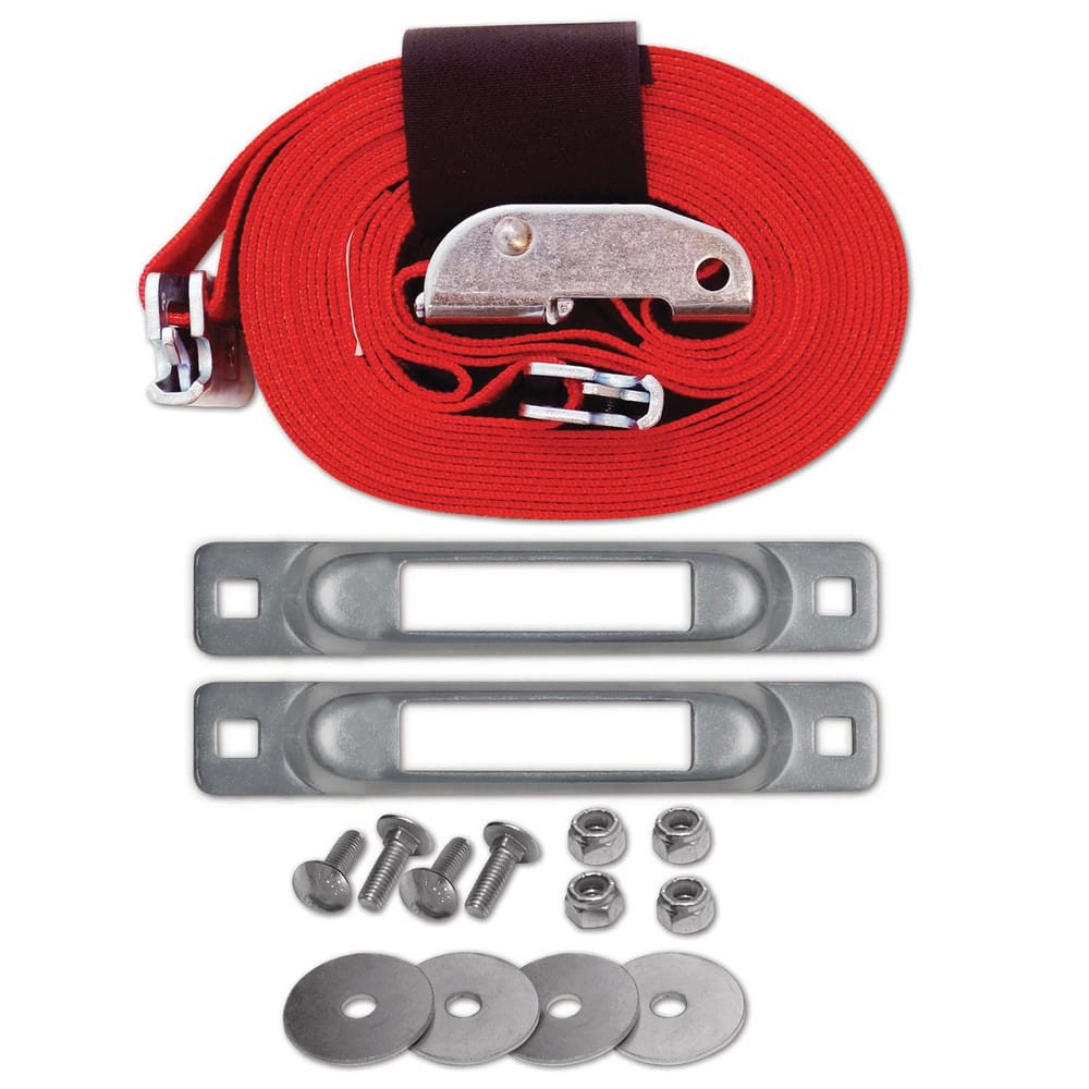Snap-Loc SLCCSAKWC Tie Down Kit; Type: Cart Tie Down Kit ; Overall Length (Feet): 16 ; Color: Red ; Head/Holder Diameter (Fractional Inch): 2 ; Ring External Height (Decimal Inch): 0.5000 ; Number Of Hooks: 2
