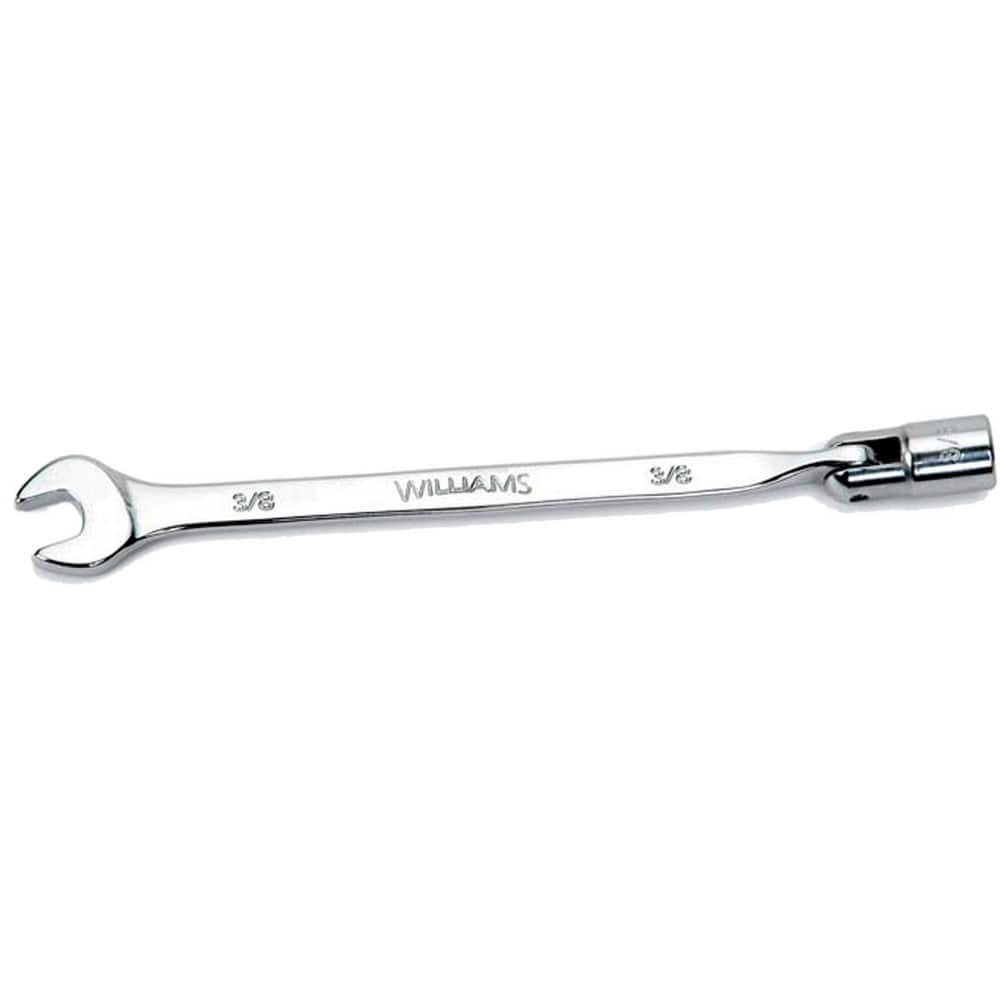 Williams JHW11901 Combination Wrenches; Size (Inch): 7/16 ; Type: Combination Wrench ; Finish: Polished Chrome ; Head Type: Combination; Flexible ; Box End Type: 12-Point ; Handle Type: Straight