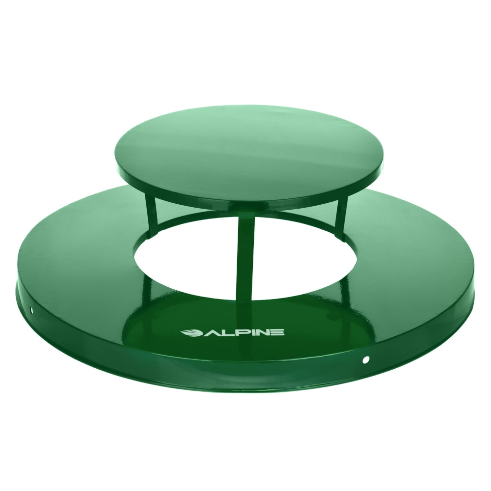 ADIR CORP. ALP479-38-A-GRN Alpine Industries Rain Bonnet Lid For Outdoor Metal Waste Receptacle, 7-5/8inH x 24-1/4inW x 24-1/4inD, Green