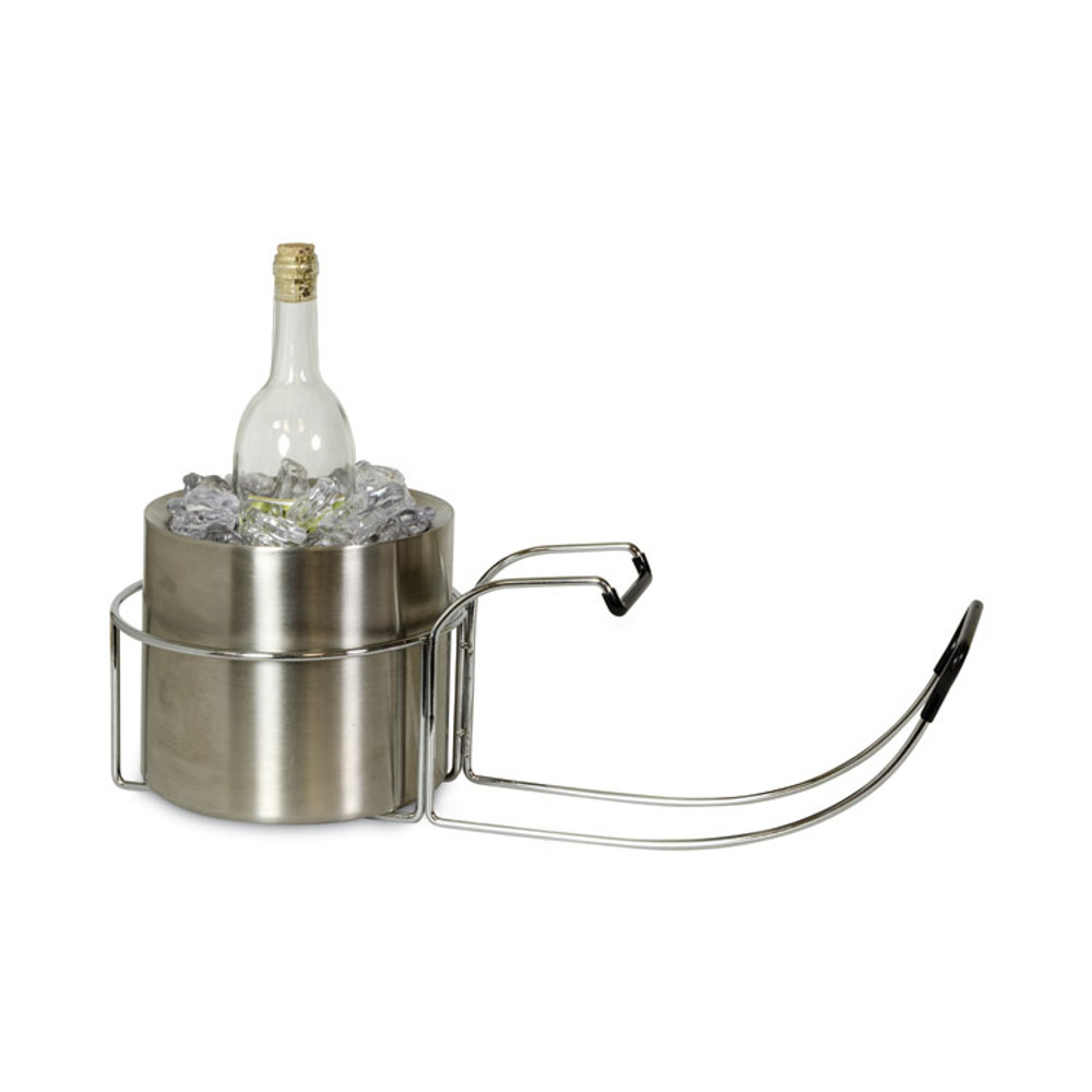C-LINE PRODUCTS, INC 20014 Wine By Your Side, Steel Frame/Red Wine Adapter/Ice Bucket, 161.06 cu in, Stainless Steel