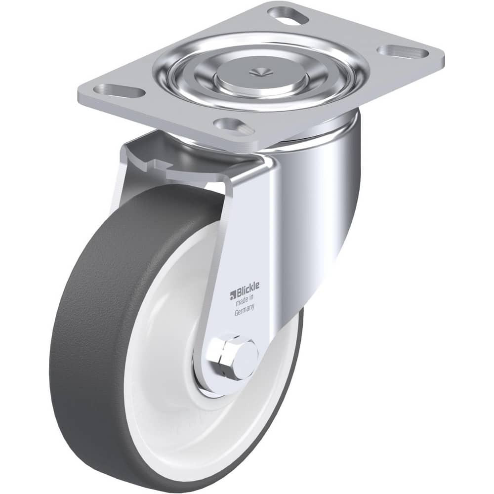 Blickle 910334 Top Plate Casters; Mount Type: Plate ; Number of Wheels: 1.000 ; Wheel Diameter (Inch): 8 ; Wheel Material: Synthetic ; Wheel Width (Inch): 2 ; Wheel Color: Gray