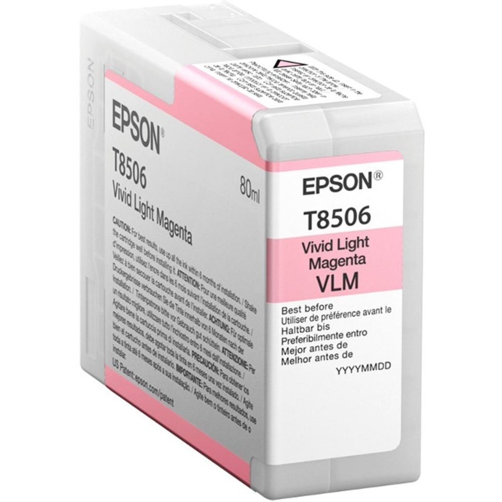 EPSON AMERICA INC. Epson T850600  UltraChrome HD T850 Original Inkjet Ink Cartridge - Vivid Light Magenta Pack - Inkjet