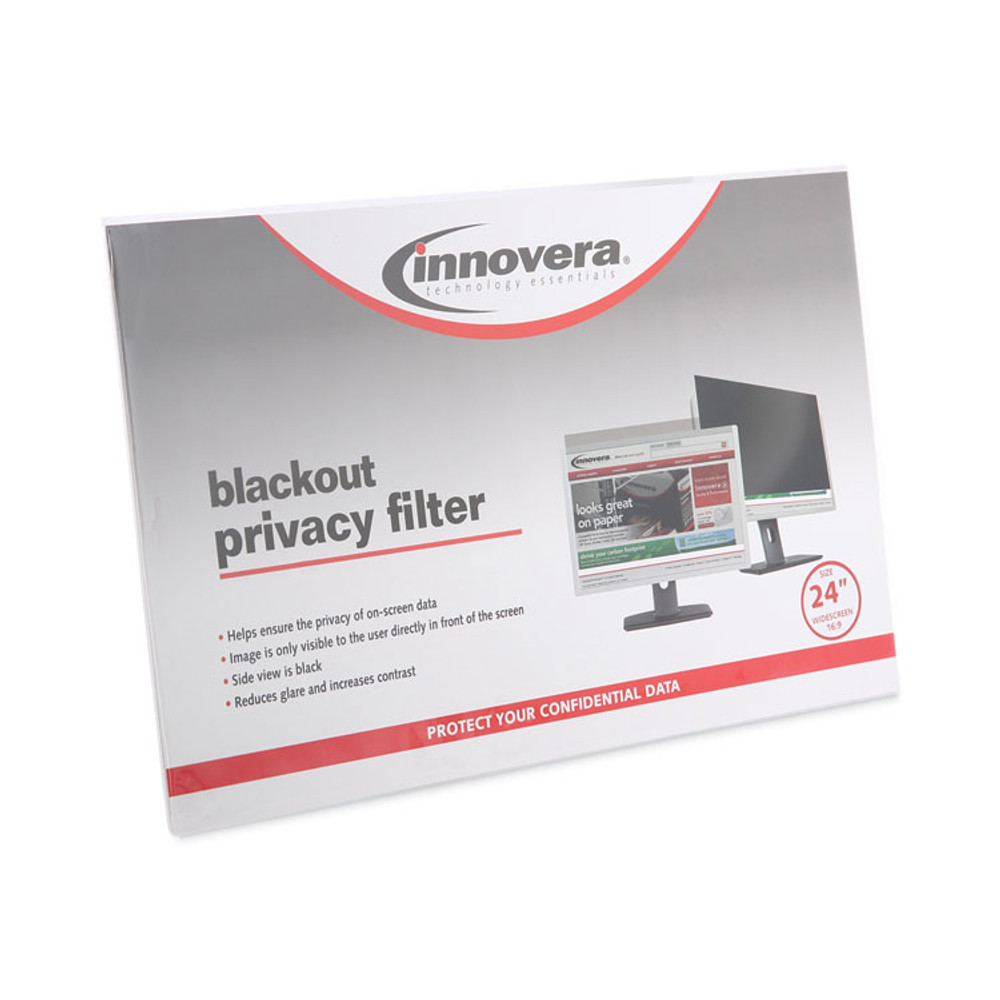 INNOVERA BLF24W9 Blackout Privacy Filter for 24" Widescreen Flat Panel Monitor, 16:9 Aspect Ratio