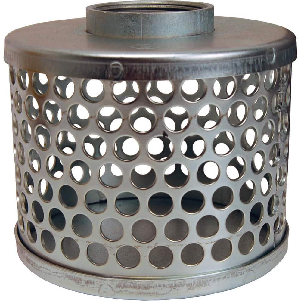 Dixon Valve & Coupling RHS25 Strainers, Skimmers & Foot Valves; Product Type: Round Hole Strainer ; Pipe Size: 2 ; Material: Zinc-Plated Steel ; Hose Size: 2in ; Lead Free: No ; Overall Height: 4.41in