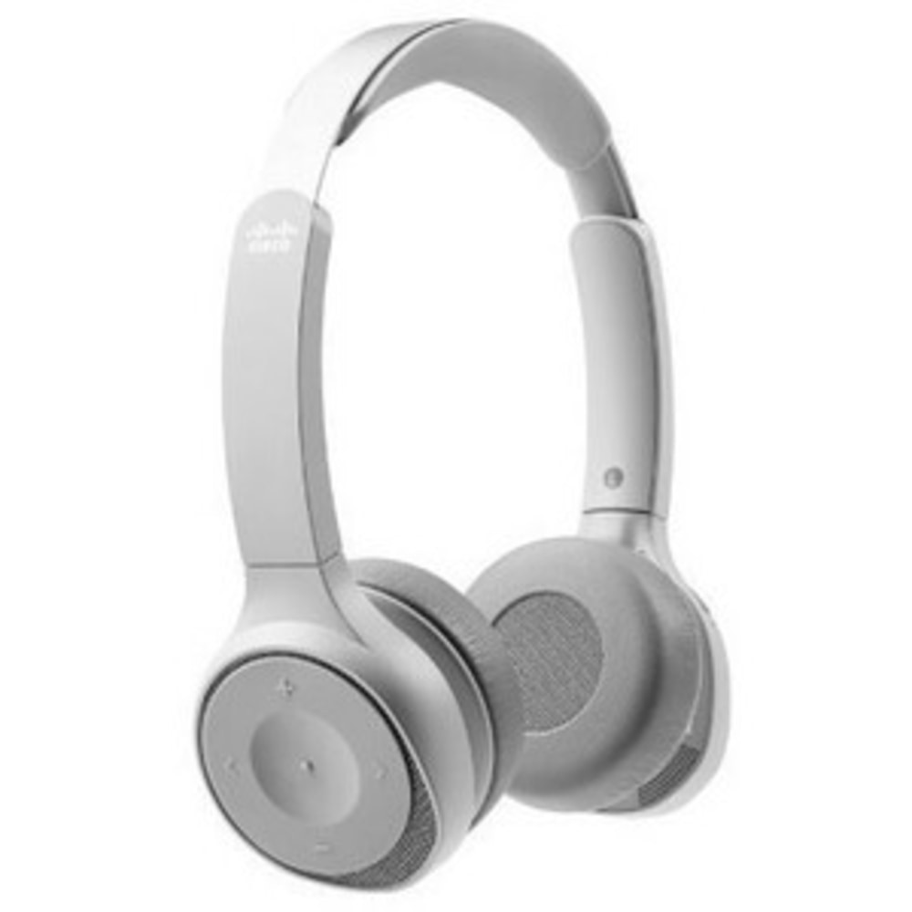 CISCO HS-WL-730-BUNA-P  Headset 730 - Stereo - Mini-phone (3.5mm), USB - Wired/Wireless - Bluetooth - 213.3 ft - 32 Ohm - 20 Hz - 20 kHz - Over-the-head - Binaural - Circumaural - Noise Canceling - Platinum