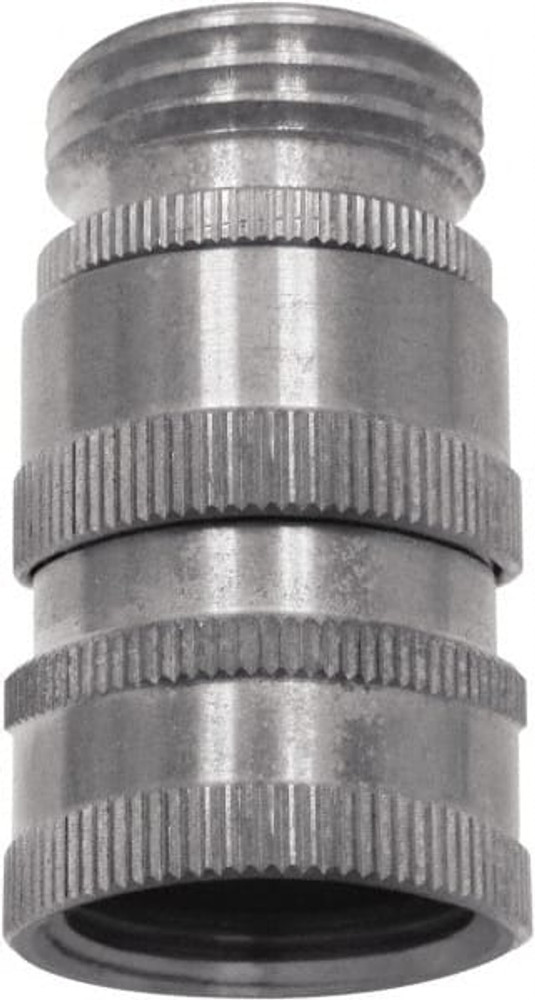 SANI-LAV N19S Garden Hose Quick Disconnect: 0.75" Hose, Female Hose to Male Hose, 3/4" GHT, Stainless Steel