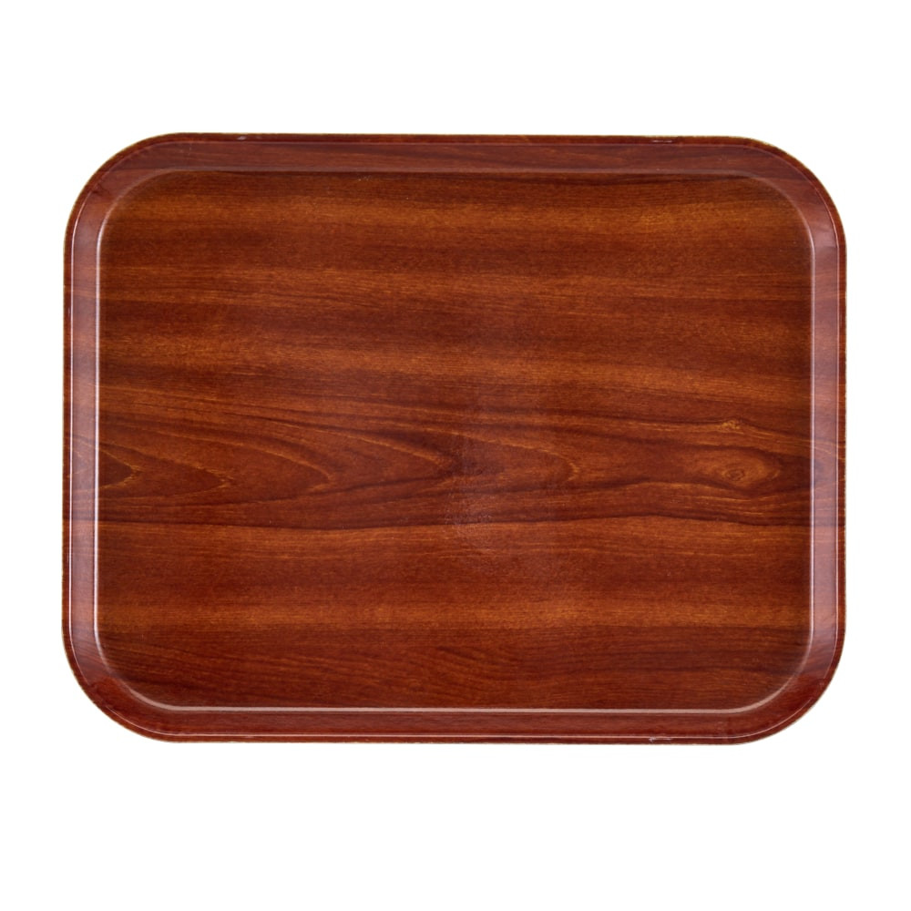 CAMBRO MFG. CO. Cambro 1418308  Camtray Rectangular Serving Trays, 14in x 18in, Burma Teak, Pack Of 12 Trays