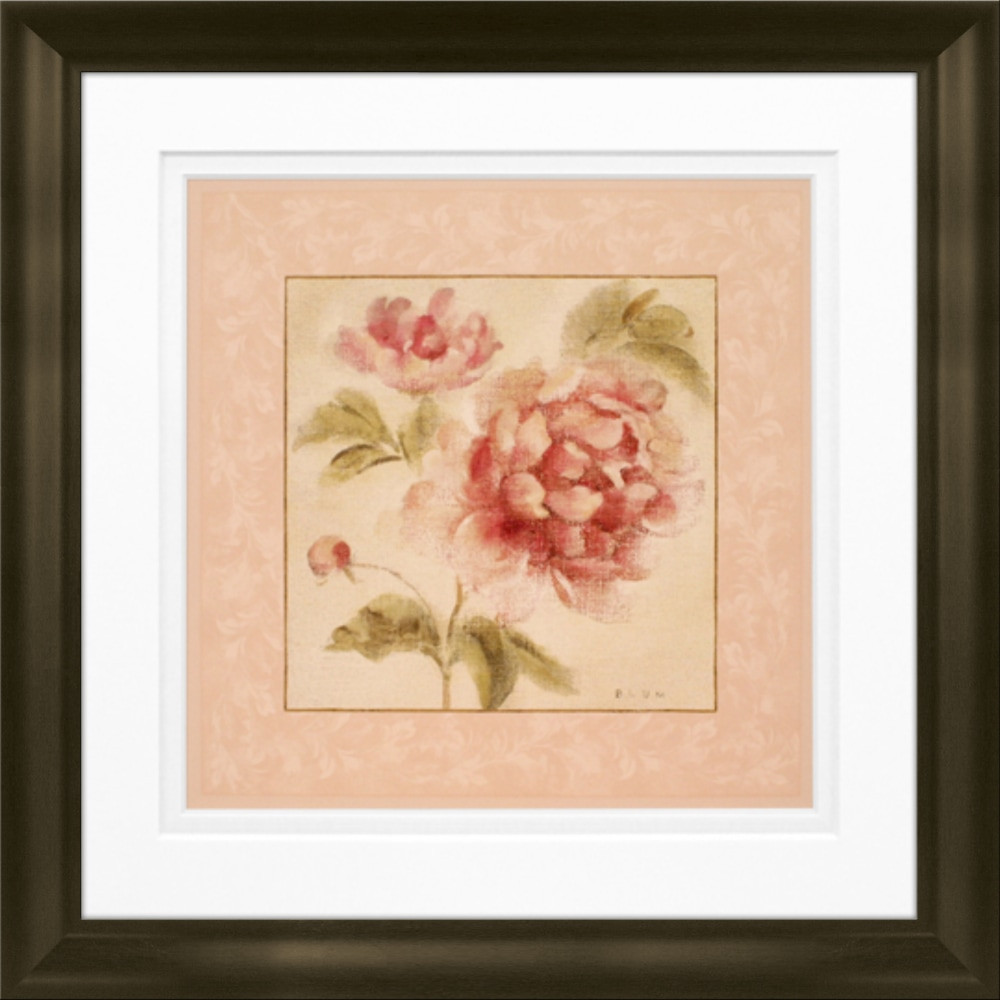 LCO DESTINY LLC 55293 Timeless Frames Marren Espresso-Framed Floral Artwork, 10in x 10in, Rose On Acanthus