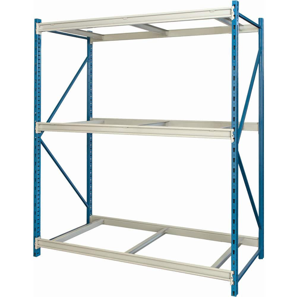 Hallowell HBR723687-3S-PB Storage Racks; Rack Type: Bulk Rack Starter Unit ; Overall Width (Inch): 72 ; Overall Height (Inch): 87 ; Overall Depth (Inch): 36 ; Material: Steel ; Color: Light Gray; Marine Blue