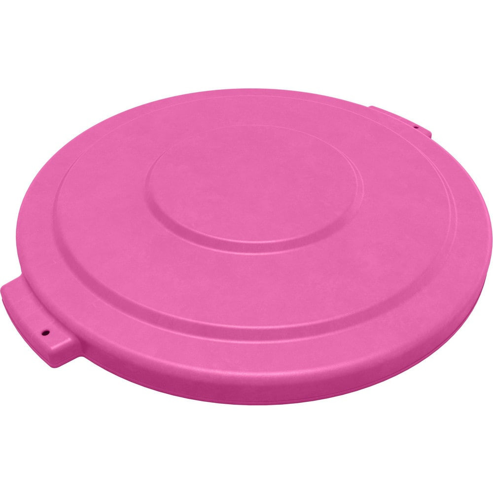 Carlisle 84102126 Trash Can & Recycling Container Lids; Lid Type: Flat ; Lid Shape: Round ; Container Shape: Round ; Compatible Container Capacity: 20 Gallon ; Color: Pink ; Material: HDPE