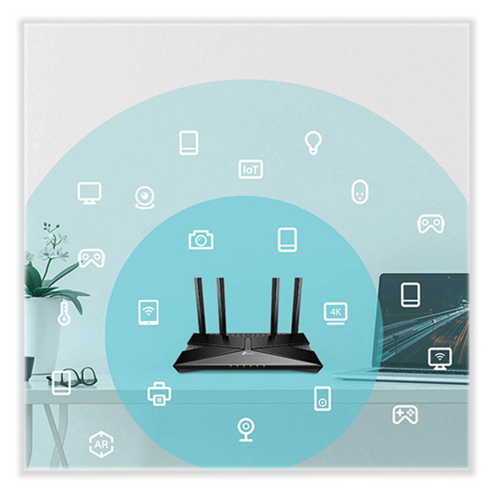 TP LINK USA TP-Link ARCHERAX1500 Archer AX1500 Wireless and Ethernet Router, 5 Ports, Dual-Band 2.4 GHz/5 GHz