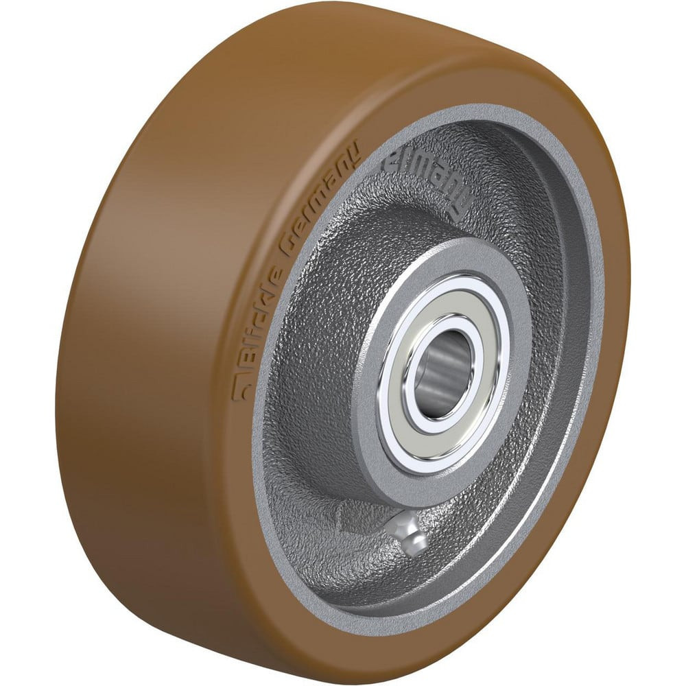 Blickle 740897 Caster Wheels; Wheel Type: Rigid; Swivel ; Load Capacity: 1765 ; Bearing Type: Ball ; Wheel Core Material: Cast Iron ; Wheel Material: Polyurethane ; Wheel Color: Brown