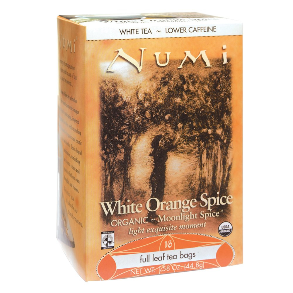 NUMI, INC. Numi 10240  Organic Orange Spice White Tea, Box Of 16