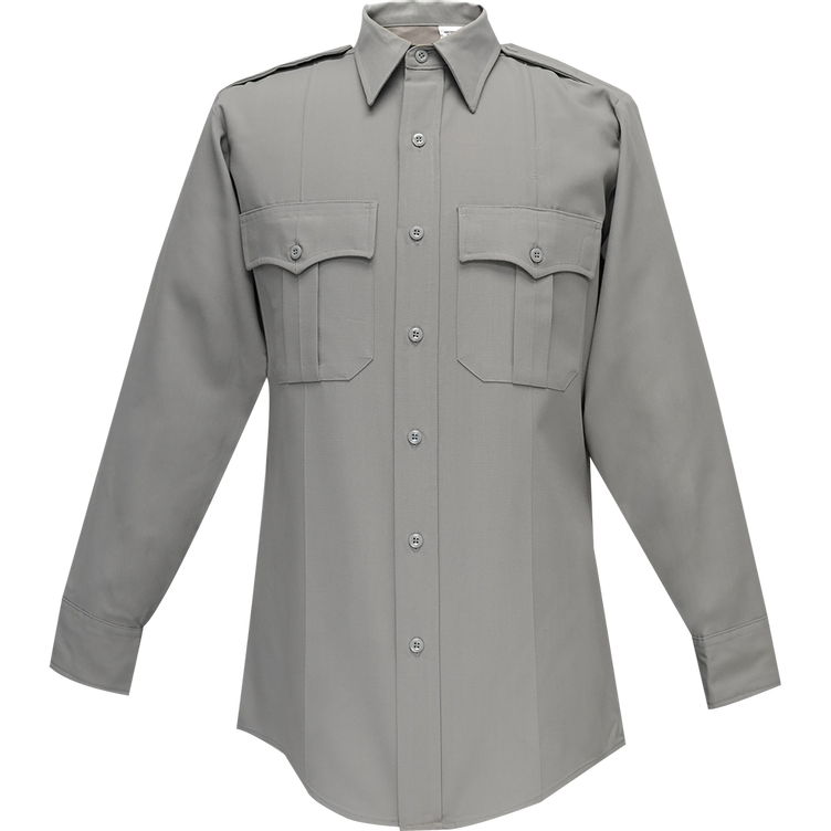 Flying Cross 33W78Z 01 17.0 38/39 Command Long Sleeve Shirt w/ Zipper & Convertible Sport Collar