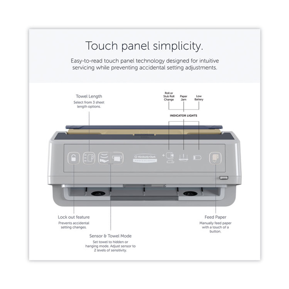 KIMBERLY CLARK Kimberly-Clark Professional* 53691 ICON Automatic Roll Towel Dispenser, 20.12 x 16.37 x 13.5, Silver Mosaic