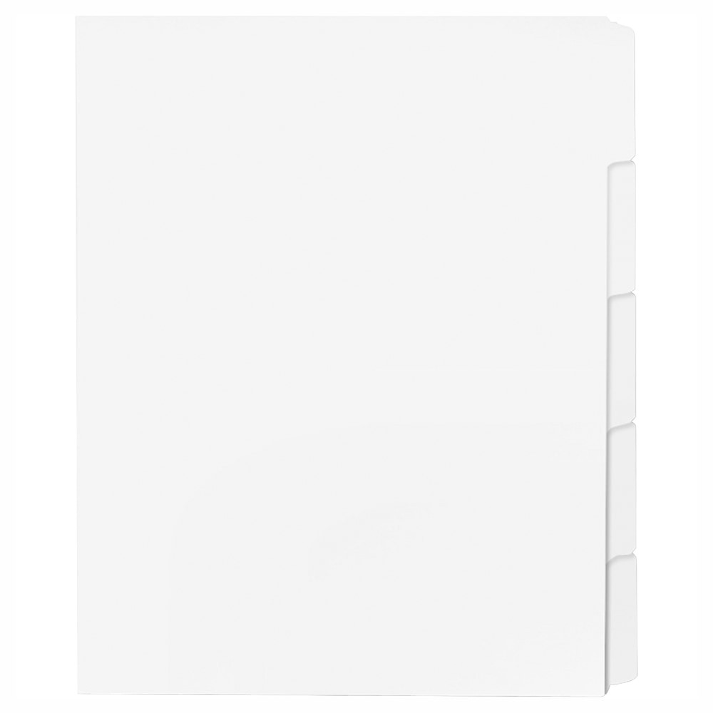 SP RICHARDS 21002 Sparco Straight Collated Index Dividers, White, Box Of 50 Sets