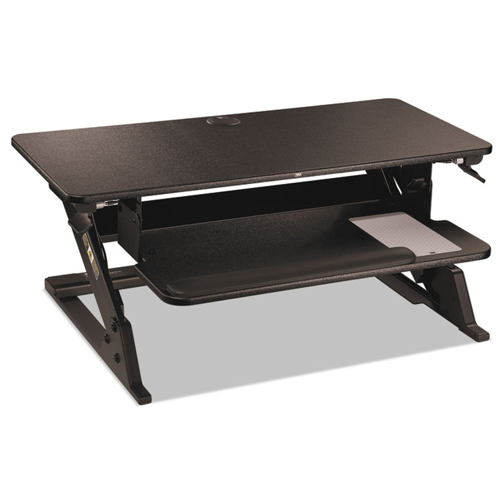 3M/COMMERCIAL TAPE DIV. SD60B Precision Standing Desk, 35.4" x 22.2" x 6.2" to 20", Black