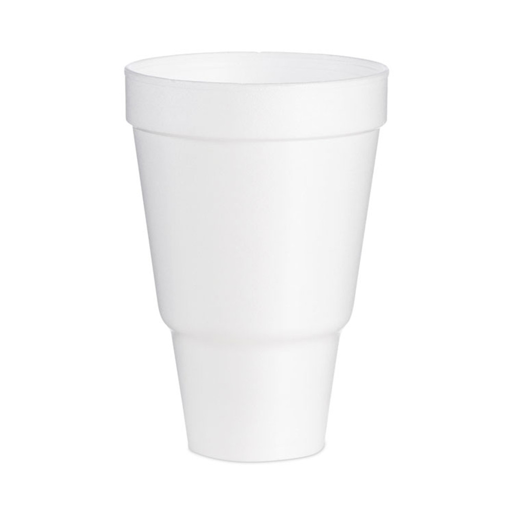 DART 32AJ32 Foam Drink Cups, 32 oz, Tapered Bottom, White, 25/Bag, 20 Bags/Carton