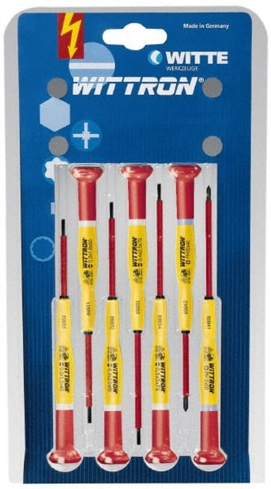 Witte WI89377 Screwdriver Set: 7 Pc, Phillips & Slotted