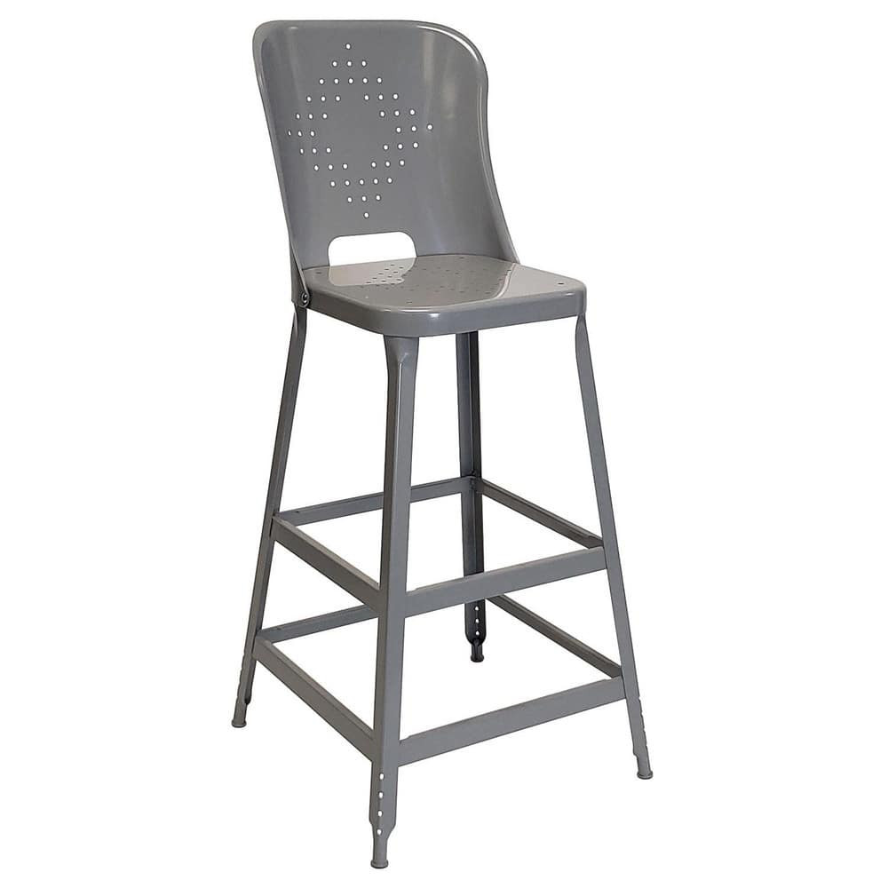 Lyon DD231904 Stationary Stools; Seat Depth: 13in ; Seat Width: 13in ; Product Type: Stool with Back ; Base Type: Fixed ; Minimum Seat Height: 30in ; Maximum Seat Height: 30in