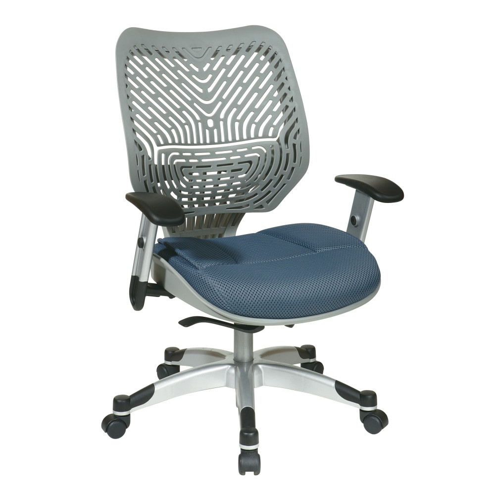 OFFICE STAR PRODUCTS 86-M74C625R Office Star Unique Self-Adjusting SpaceFlex Mid-Back Managers Chair, Blue