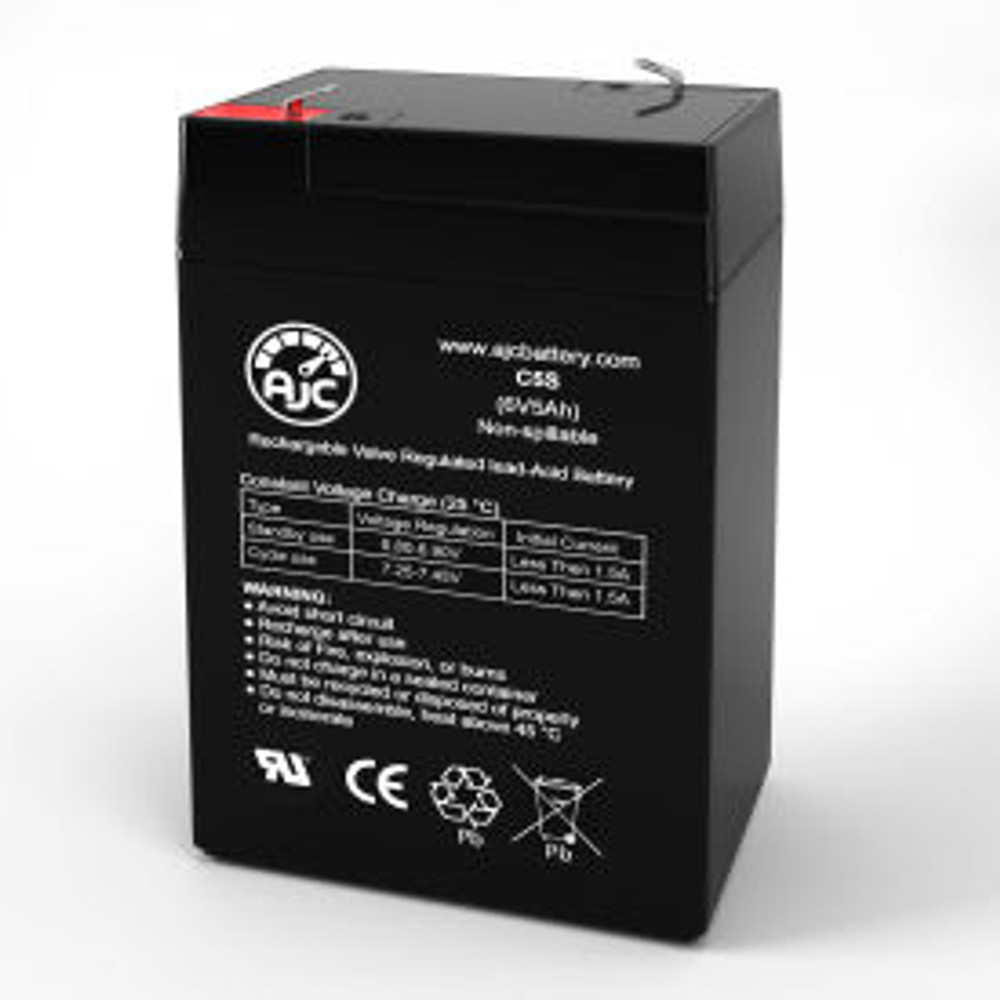 Battery Clerk LLC AJC® Leoch LPC6-5.6 Sealed Lead Acid Replacement Battery 5Ah 6V F1 p/n AJC-C5S-V-0-191406