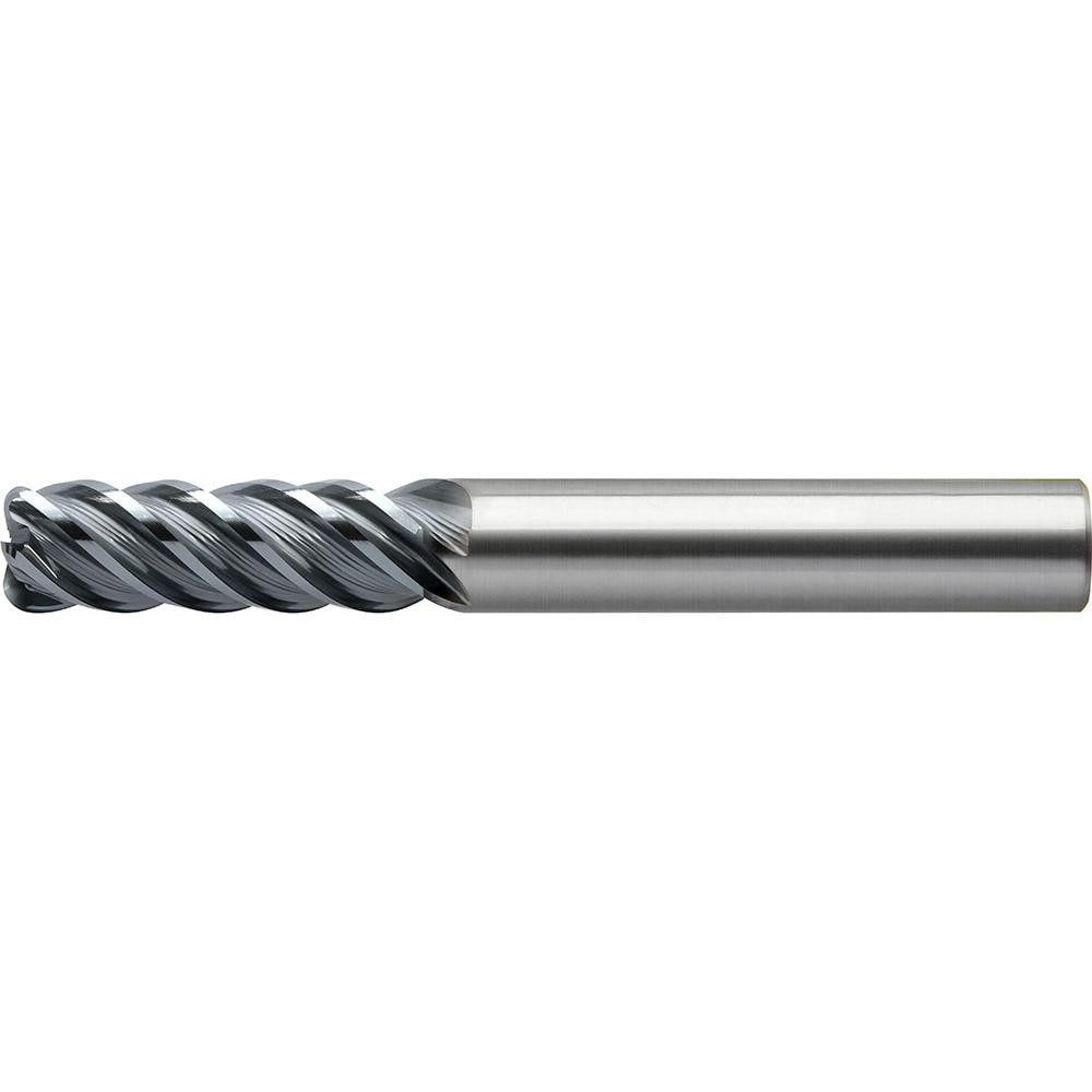 US Union Tool 2495401 Corner Radius End Mill: 4.00 mm Dia, 12.00 mm LOC, UT Coated, Corner Radius End, Centercutting Series CXRS5