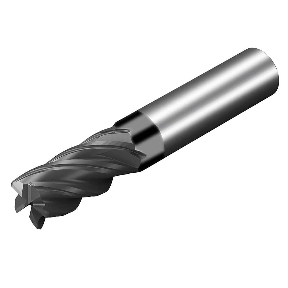 Sandvik Coromant 8036835 Corner Radius End Mill: 1/2" Dia, 2" LOC, 0.06" Radius, 5 Flutes, Solid Carbide