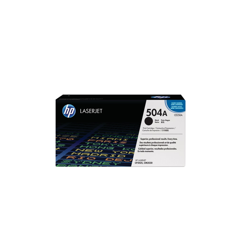 HP INC. CE250A HP 504A Black Toner Cartridge, CE250A