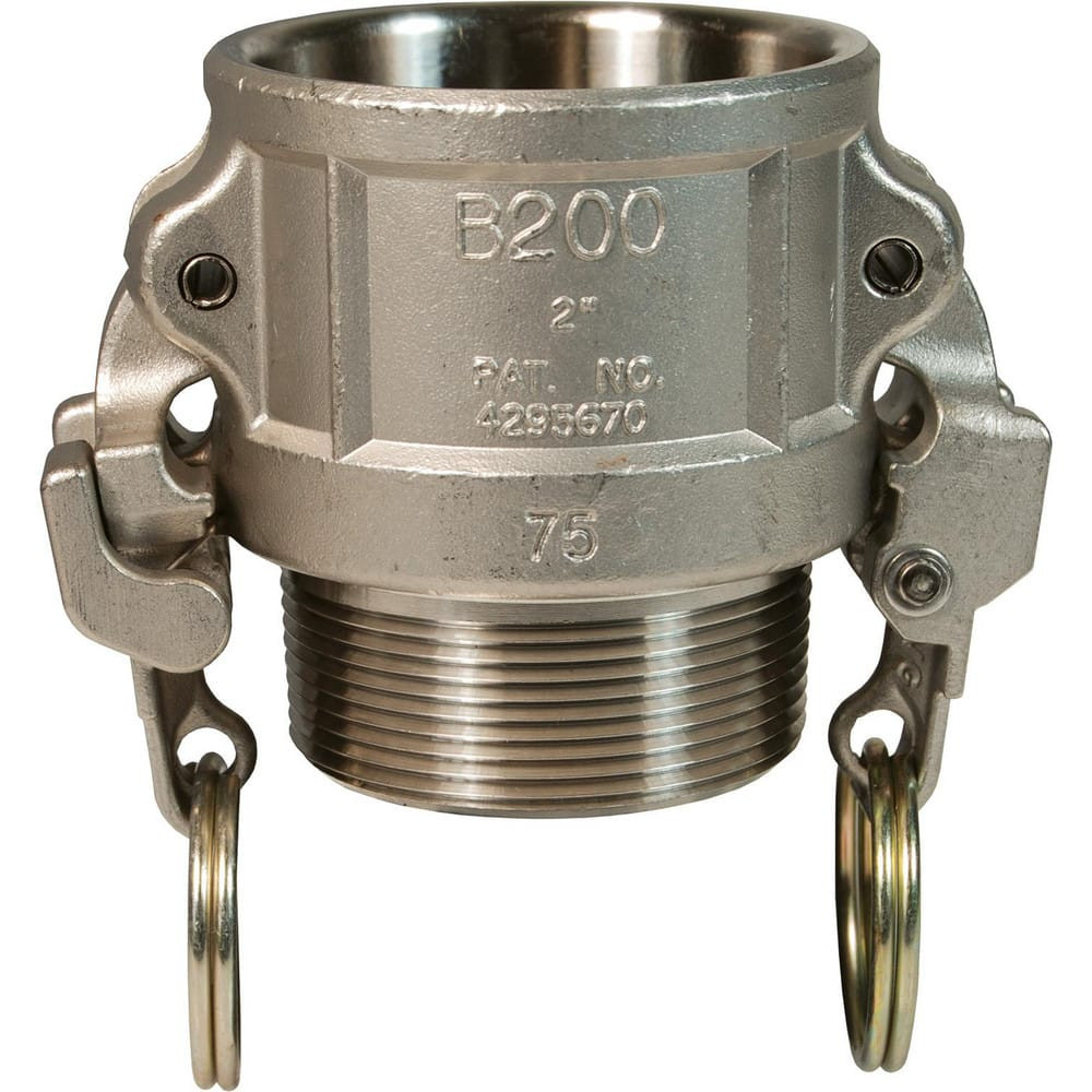 Dixon Valve & Coupling RB075EZ Suction & Discharge Hose Couplings; Type: Type B Coupler ; Coupling Type: Cam & Groove ; Coupling Descriptor: EZ Boss-Lock Coupler x MNPT ; Material: Stainless Steel ; Coupler Size (Fractional Inch): 3/4 ; Thread Size: 