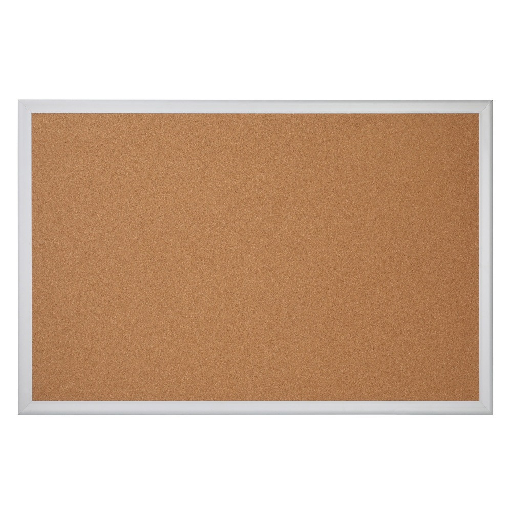 OFFICE DEPOT KK0263  Brand Cork Bulletin Board, 48in x 96in, Aluminum Frame With Silver Finish