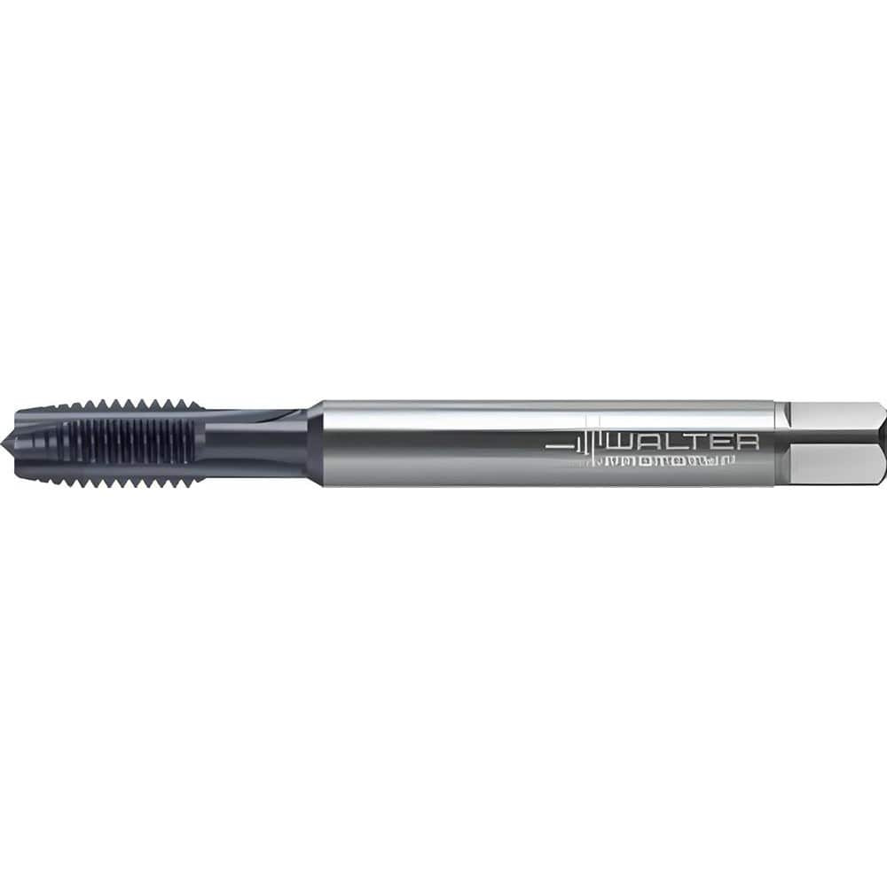 Walter-Prototyp 7511521 Spiral Point Tap: MF8x0.75 Metric Fine, 3 Flutes, Plug Chamfer, 6H Class of Fit, High-Speed Steel-E-PM, TiCN Coated