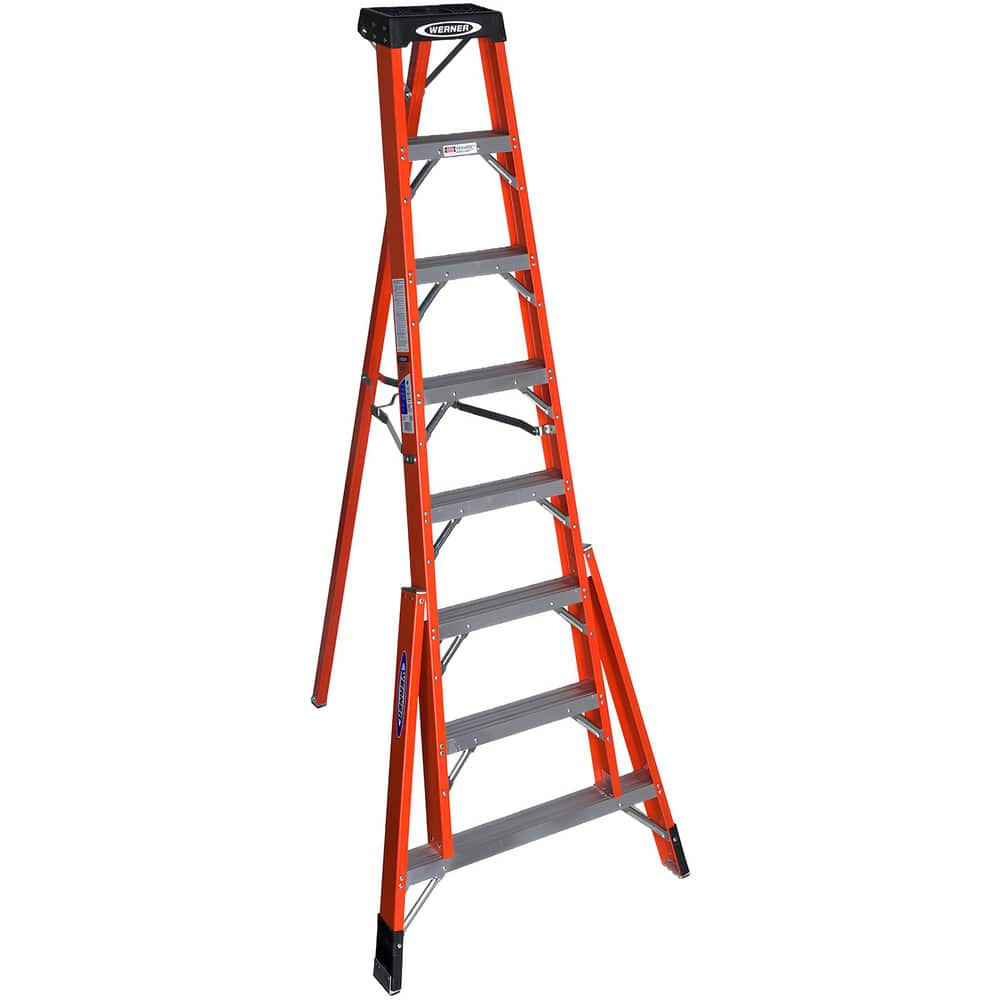 Werner FTP6208 8-Step Fiberglass Step Ladder: Type IA, 8' High