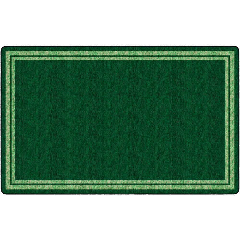 FLAGSHIP CARPETS FE426-44A  Double-Border Rectangular Rug, 90in x 144in, Clover Green