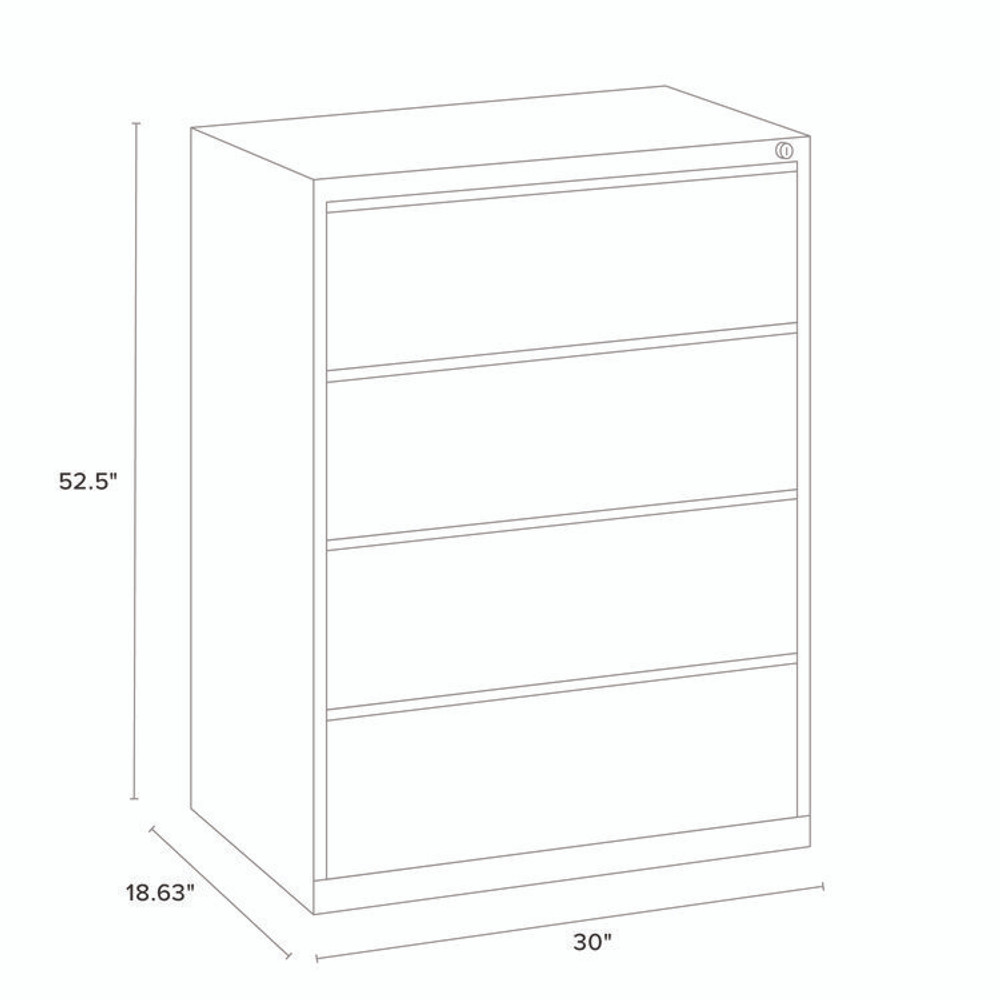 ALERA HLF3054LG Lateral File, 4 Legal/Letter-Size File Drawers, Light Gray, 30" x 18.62" x 52.5"