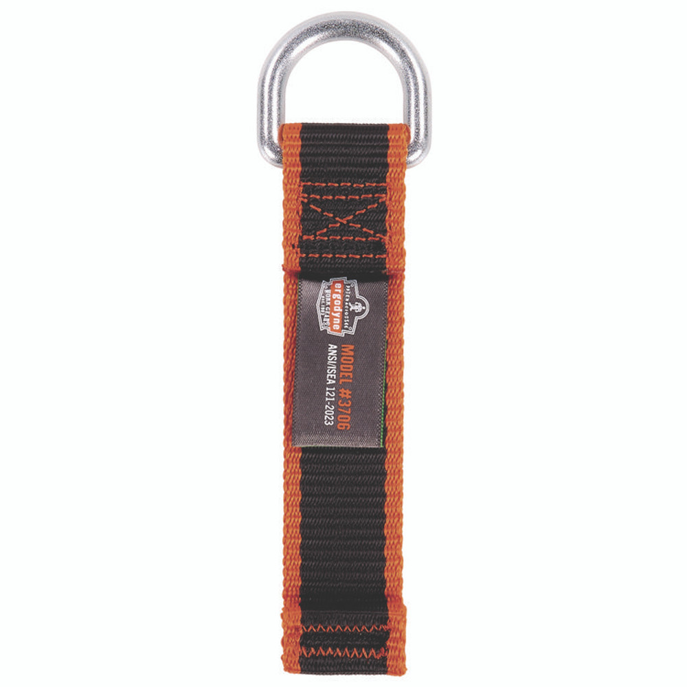 TENACIOUS HOLDINGS, INC. ergodyne® 19710 Squids 3706 Web Tool Tether Attachment with D-Ring Tool Tails, 5 lb Max Working Capacity, 5.5" Long, Black, 3/Pack