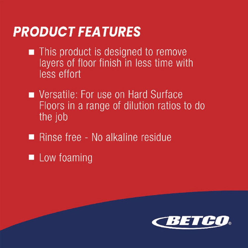 BETCO CORPORATION 1540400 Ax-it Plus Floor Stripper, 1 gal Bottle, 4/Carton