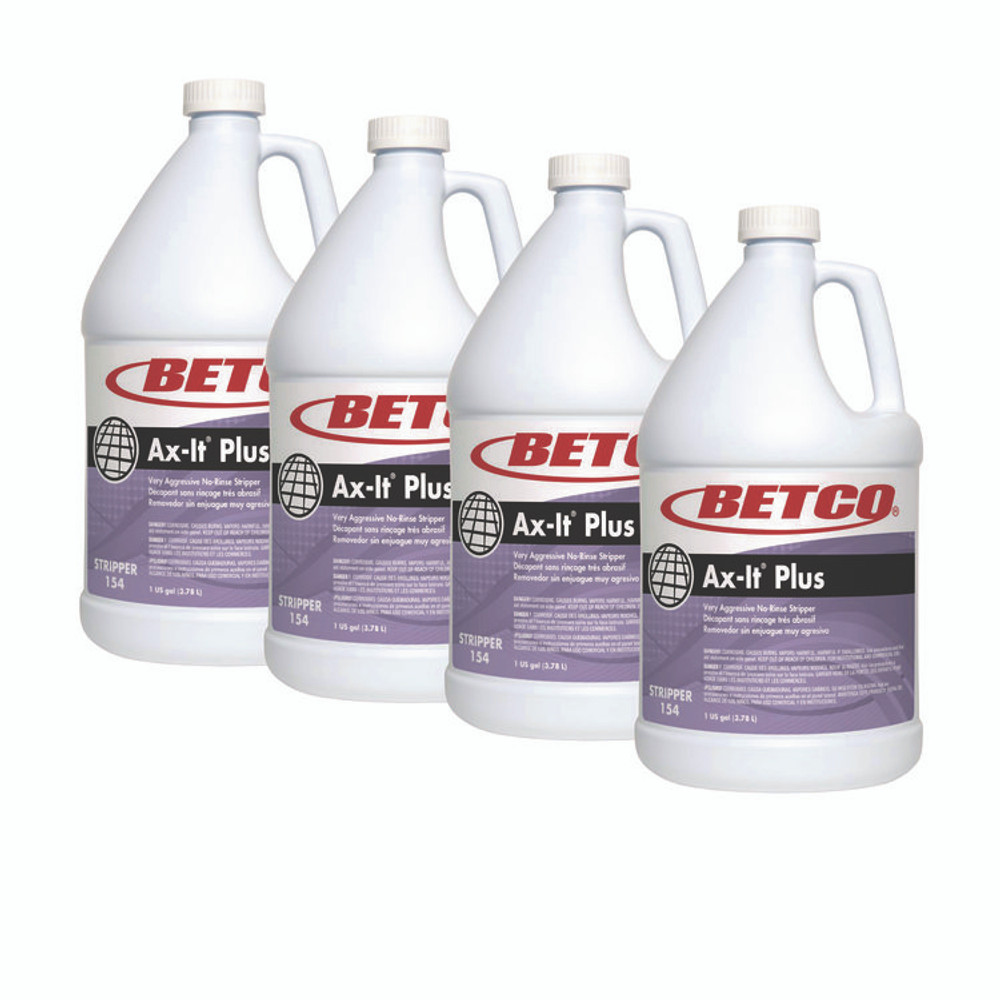 BETCO CORPORATION 1540400 Ax-it Plus Floor Stripper, 1 gal Bottle, 4/Carton