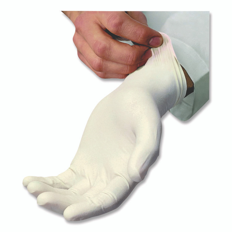 TRADEX INTERNATIONAL AMBITEX® LLG5201 L5201 Series Powder-Free Latex Gloves, Large, 4 mil Thick, 9" Long, Cream, 100/Box