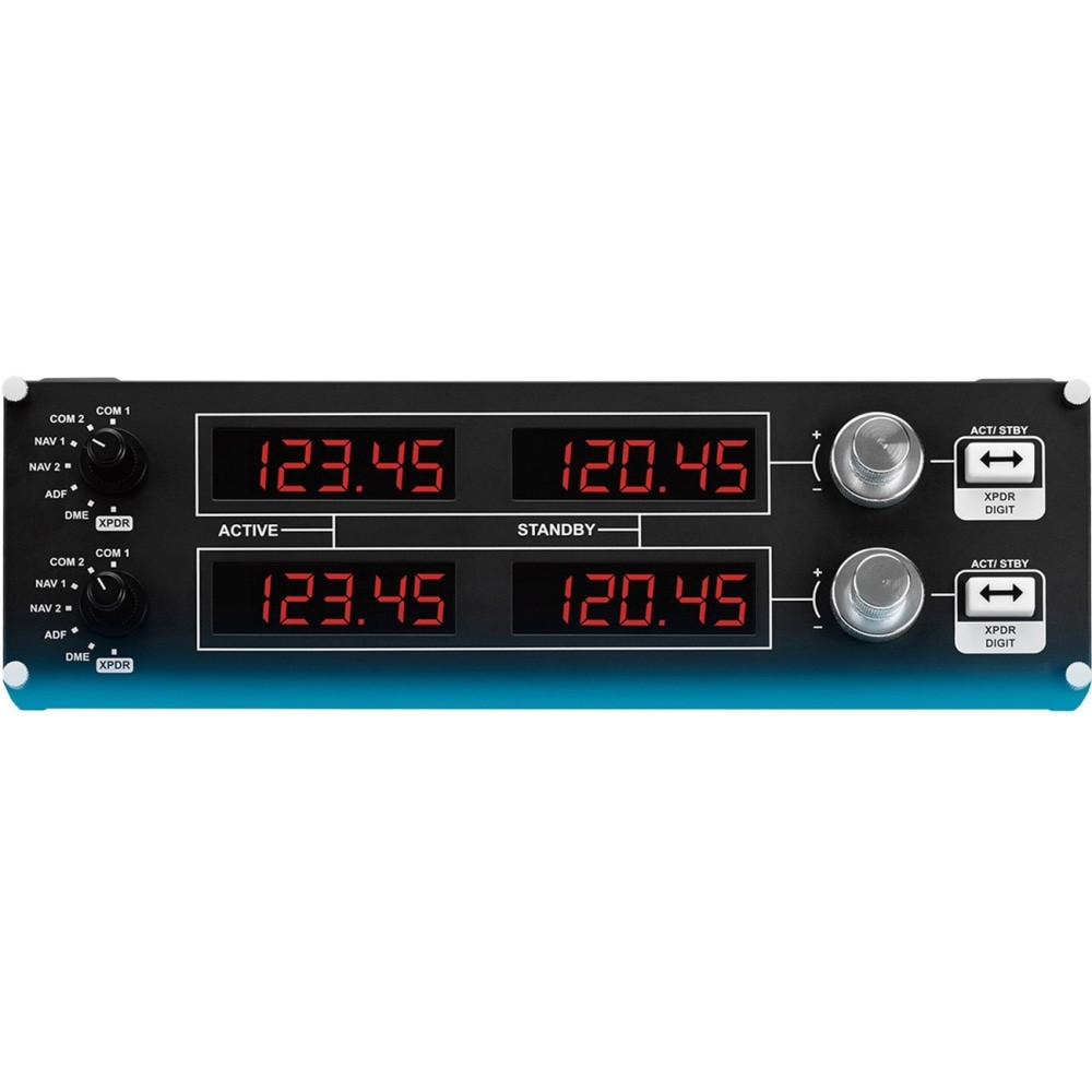 LOGITECH 945-000029 Saitek Flight Radio Panel Professional Simulation Radio Controller - Cable - USB - PC - Black