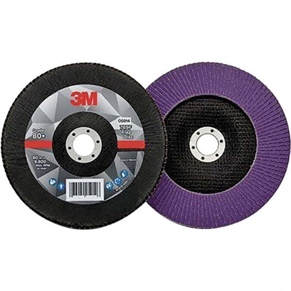 3M 7100177999 Flap Disc: 7/8" Hole, Ceramic, Type 29