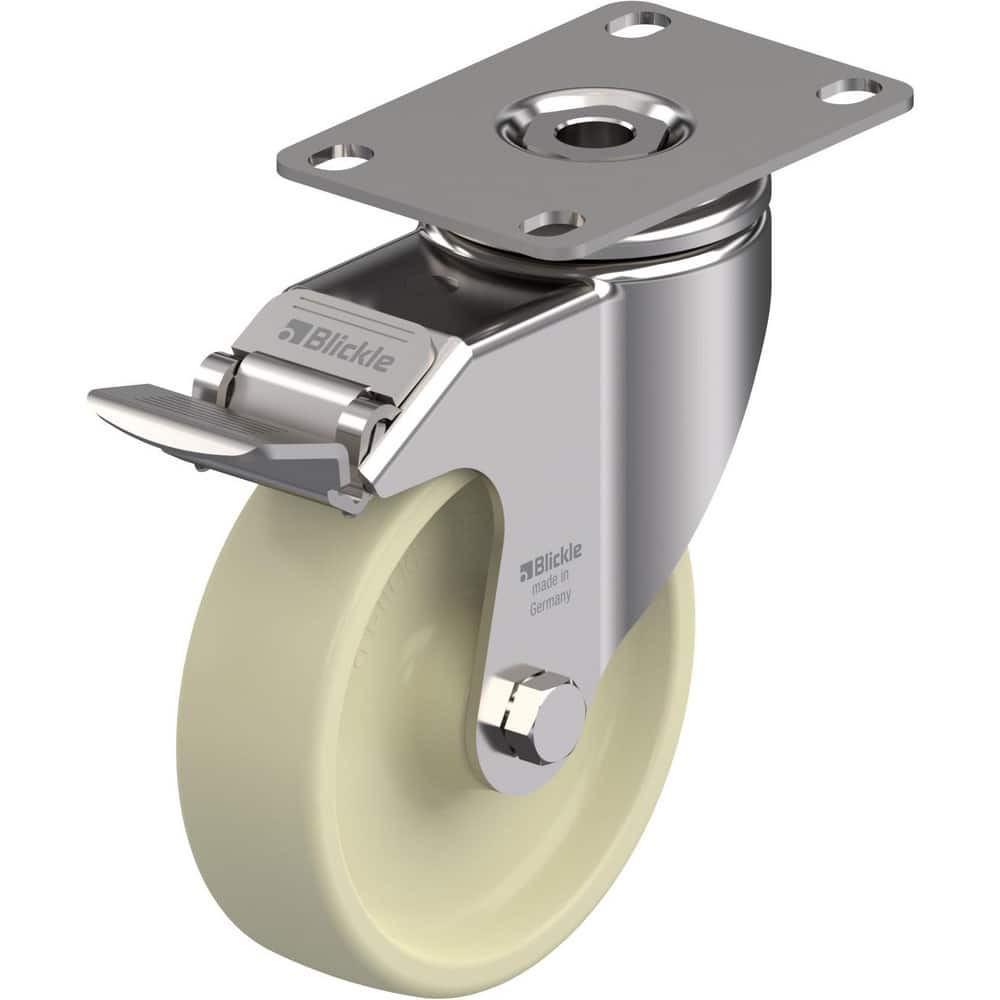 Blickle 908768 Top Plate Casters; Mount Type: Plate ; Number of Wheels: 1.000 ; Wheel Diameter (Inch): 5 ; Wheel Material: Polyurethane ; Wheel Width (Inch): 1-9/16 ; Wheel Color: Green