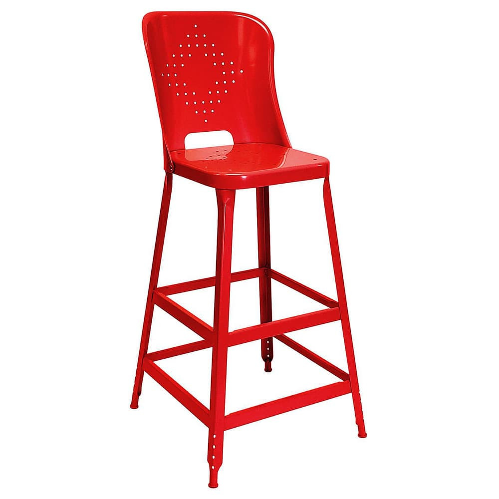 Lyon YF231904 Stationary Stools; Seat Depth: 13in ; Seat Width: 13in ; Product Type: Stool with Back ; Base Type: Fixed ; Minimum Seat Height: 30in ; Maximum Seat Height: 30in