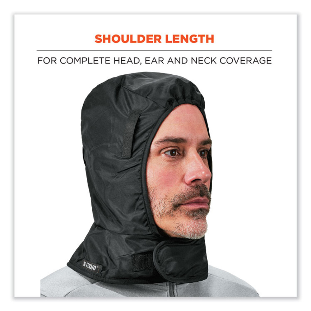 TENACIOUS HOLDINGS, INC. ergodyne® 16842 N-Ferno 6842 2-Layer Poly Shoulder Winter Liner, Fleece/Polyester, One Size Fits Most, Black