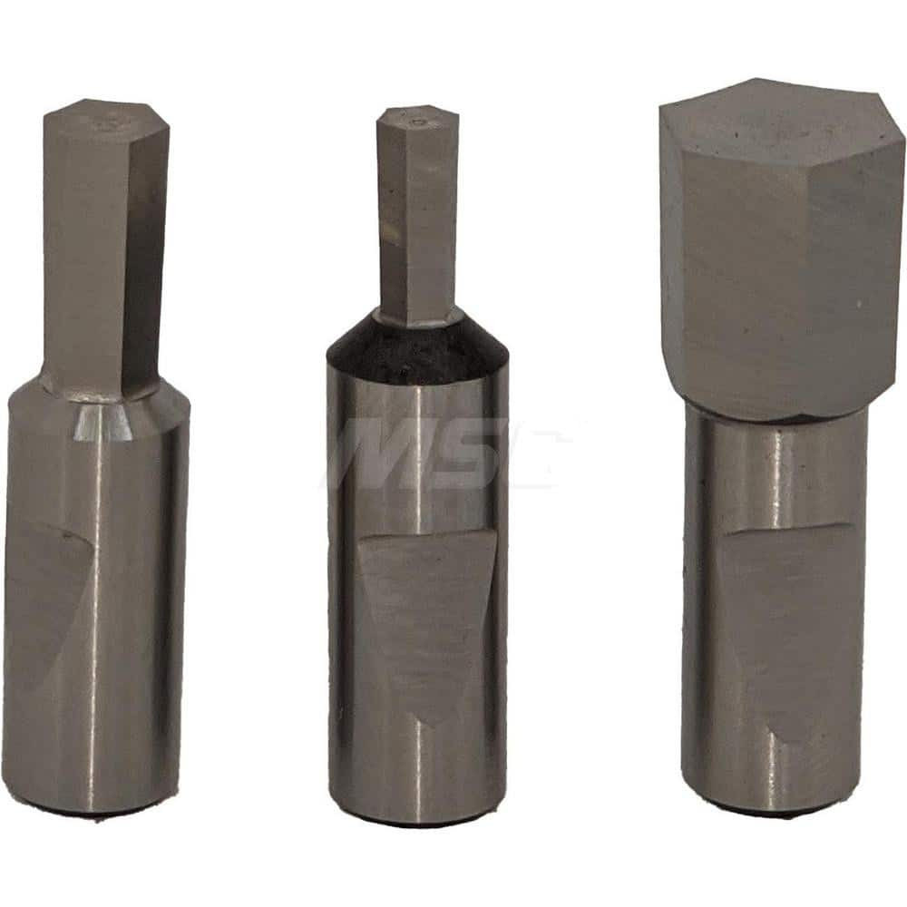 Somma Tool Co. HXSW-1/8-TIALN Hexagon Broaches; Hex Size: 0.1250 ; Tool Material: High Speed Steel ; Coating: TiAlN ; Coated: Coated ; Maximum Cutting Length: 0.266in ; Overall Length: 1.10