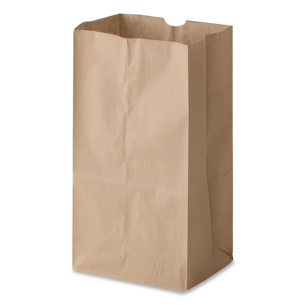 ROSS & WALLACE PAPER PRODUCTS, INC. GX4-500 Grocery Paper Bags, 4# Size, Extra-Heavy-Duty, 50# Basis Weight, 5" x 3.13" x 9.88", Kraft, 500/Bundle