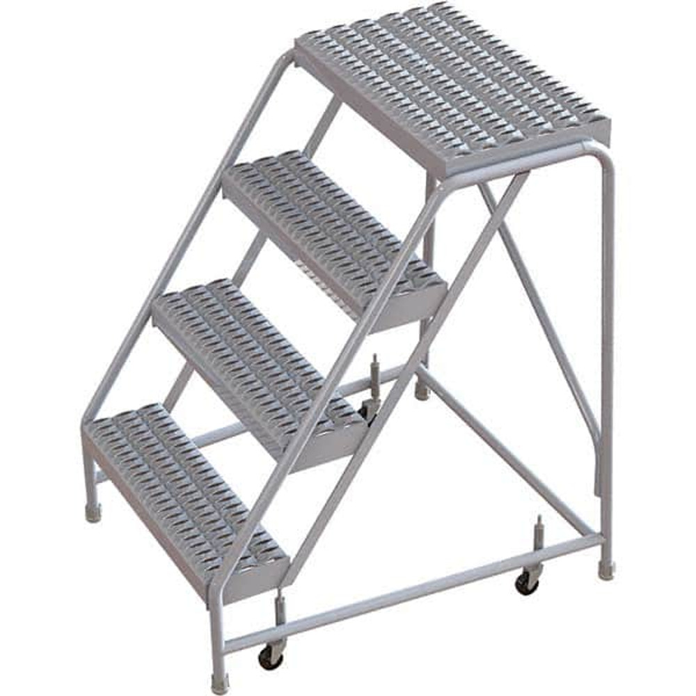 TRI-ARC WLAR004165 Aluminum Rolling Ladder: 4 Step