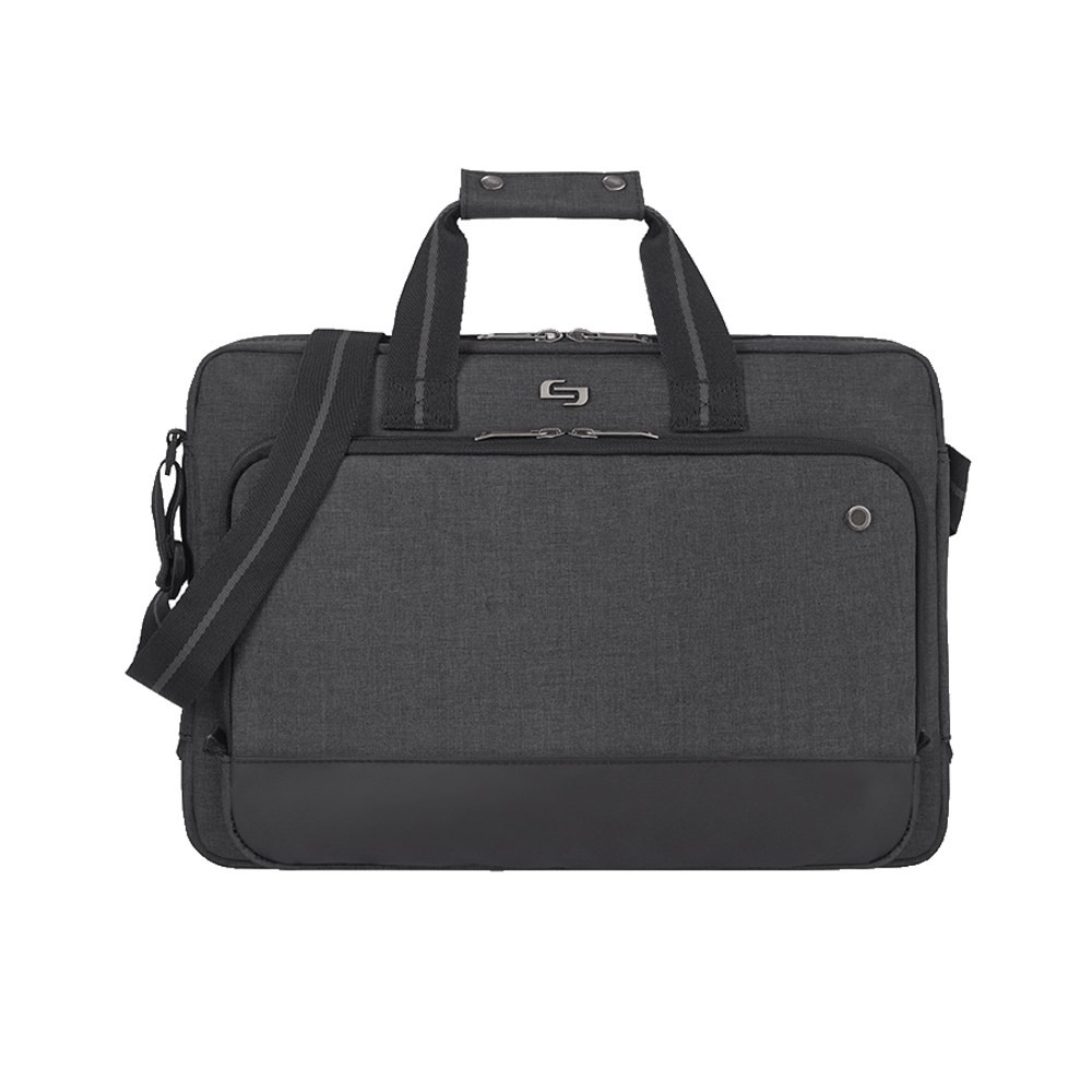 UNITED STATES LUGGAGE UBN110-10 Solo New York Astor Slim Brief With 15.6in Laptop Pocket, Gray