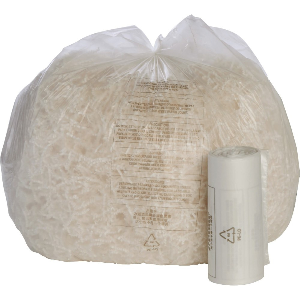 ENVISION 8105-01-399-4792 SKILCRAFT Shredder Bags, 31in x 36in, 26 Gallons, Clear, Roll Of 50 Bags, (AbilityOne 8105-01-399-4792)