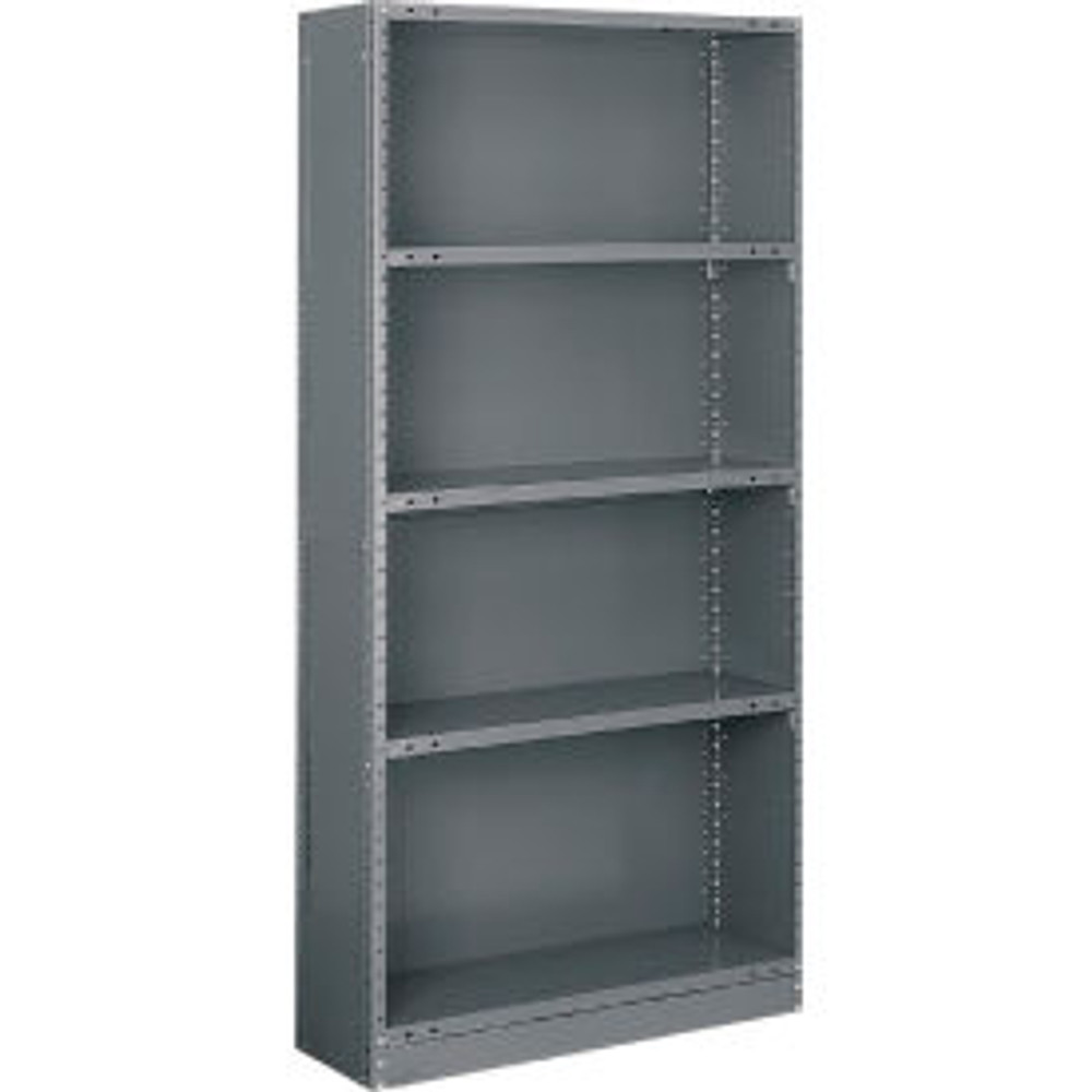 Tri-Boro Shelving Tri-Boro Boxer 5 Shelf 18 Ga Closed Perforated Steel Shelving Starter 36""Wx12""Dx97""H Dark Gray p/n CSB97-1236-5X-Dark Gray